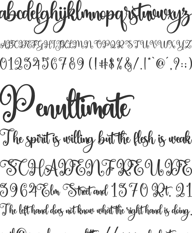 Butterfly font preview