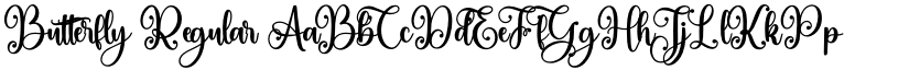 Butterfly Regular font