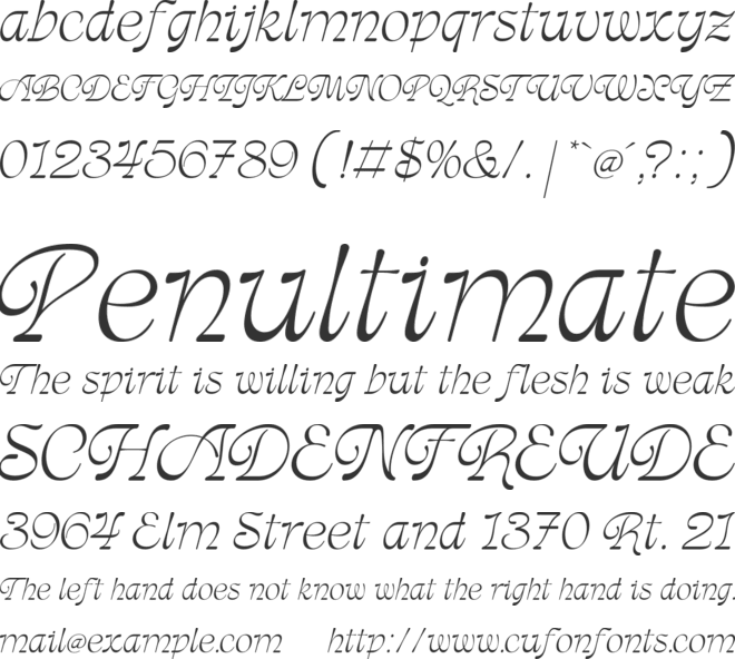 Stefania font preview