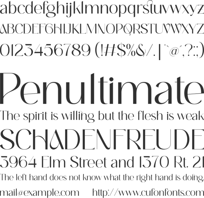 Megarin font preview