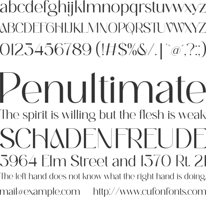 Megarin font preview