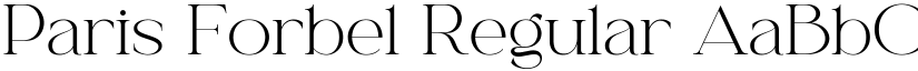 Paris Forbel Regular font