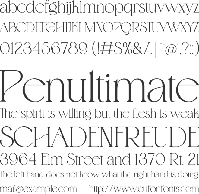 Gemola font preview