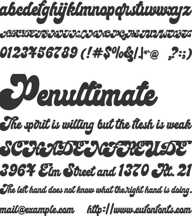 Mangolia font preview