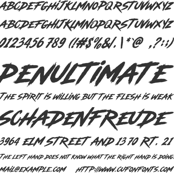 Cyber Brush font preview