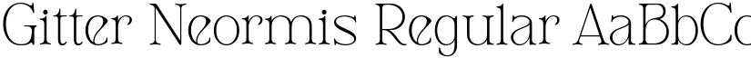 Gitter Neormis Regular font
