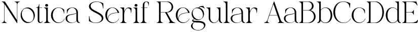 Notica Serif Regular font