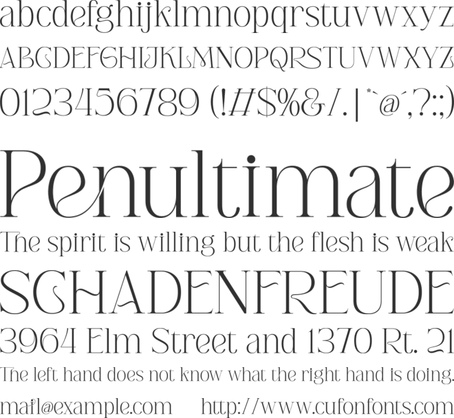 Berlys font preview