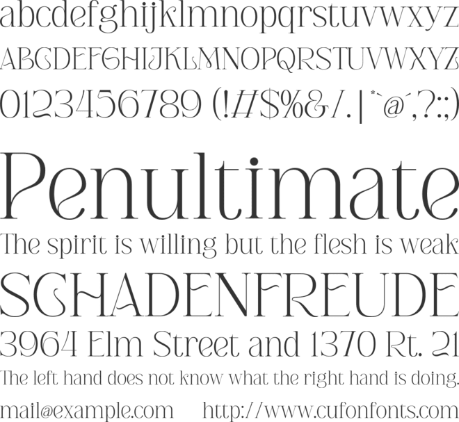 Berlys font preview