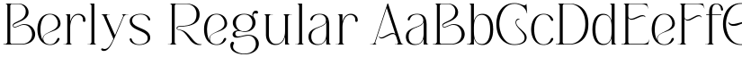 Berlys Regular font