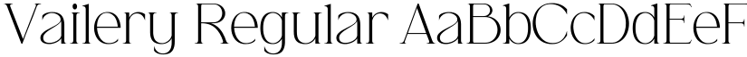 Vailery Regular font