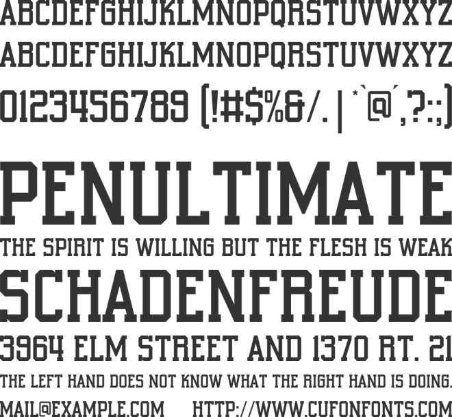 Origin Athletic font preview