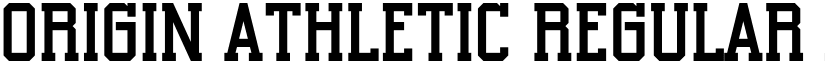 Origin Athletic Regular font