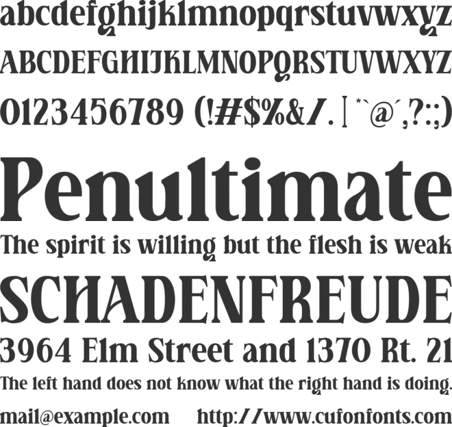 Chusten Bullgis font preview