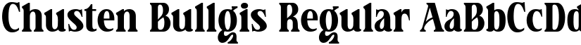 Chusten Bullgis Regular font