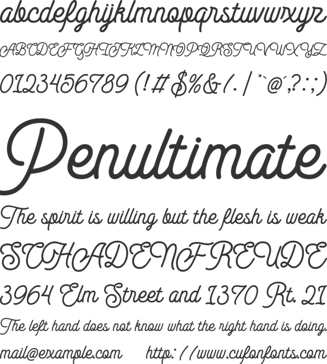 Denhils font preview