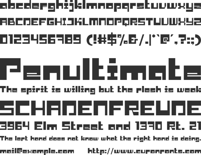 Rocketron font preview