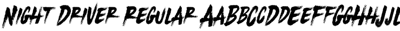 Night Driver Regular font