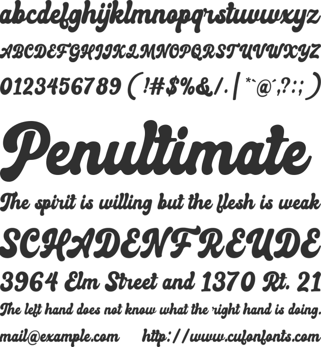 Rodeos font preview