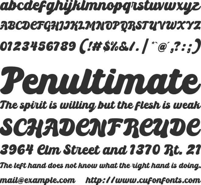 Hocklyn font preview
