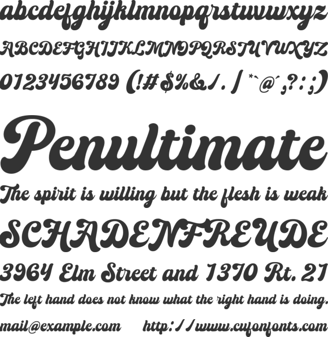 Rushton font preview