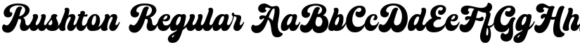 Rushton Regular font