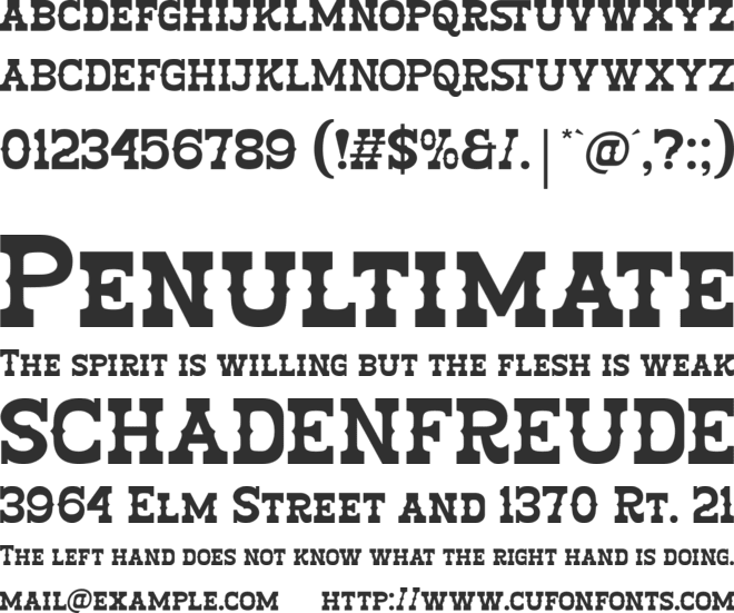 Tango Western font preview