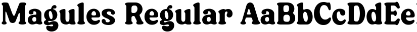 Magules Regular font