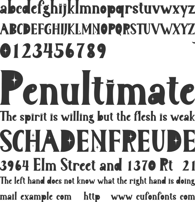 Baleron font preview