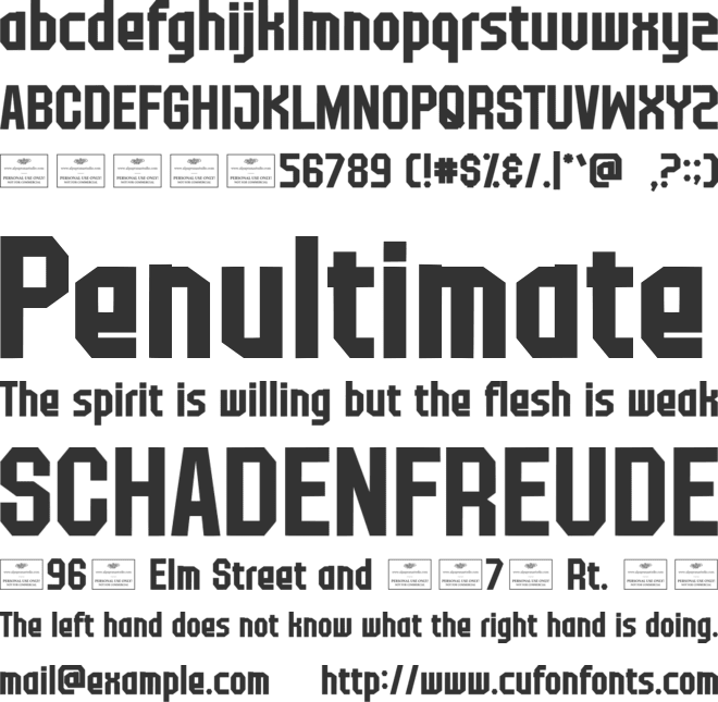 Brook Free font preview