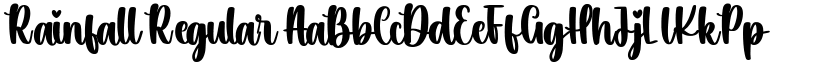 Rainfall Regular font