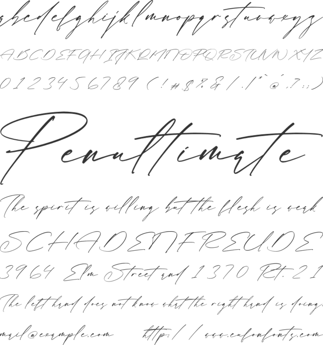 Rosatlinde font preview