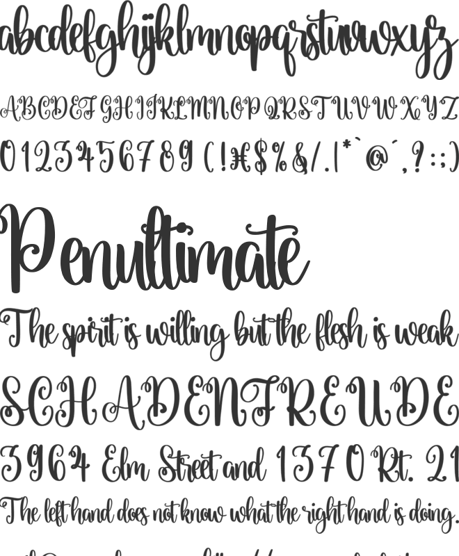 Christmas Wishes font preview