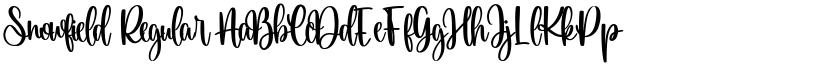 Snowfield Regular font