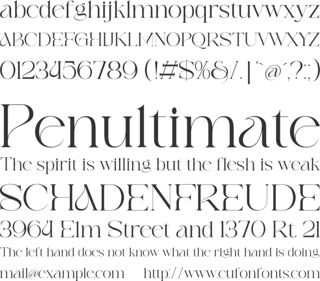 Avegaer font preview