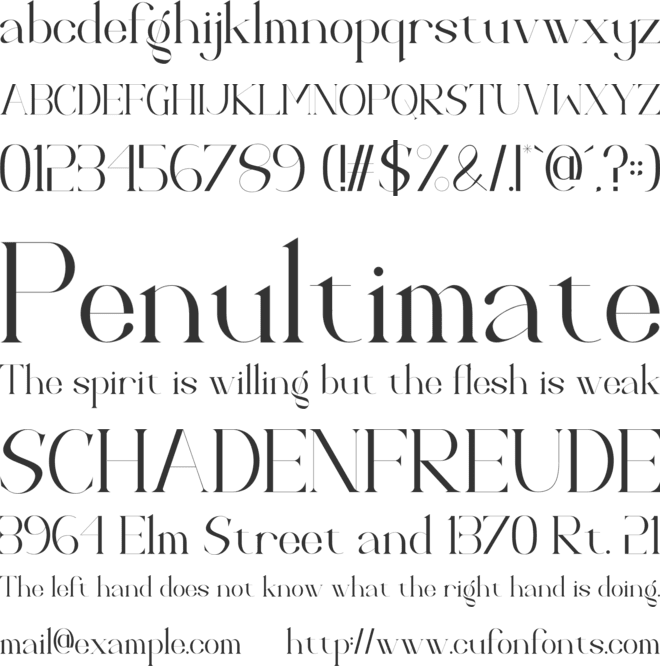 Fragier font preview