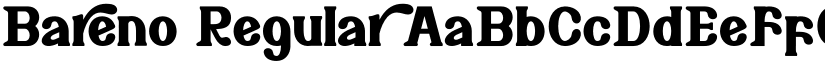 Bareno Regular font