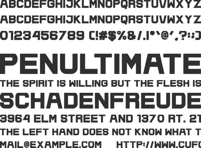 Bronice font preview