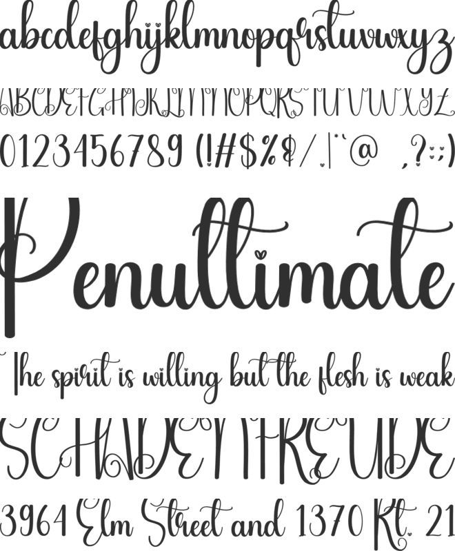Cafe Friday font preview