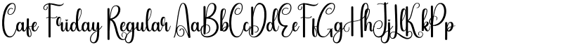 Cafe Friday Regular font