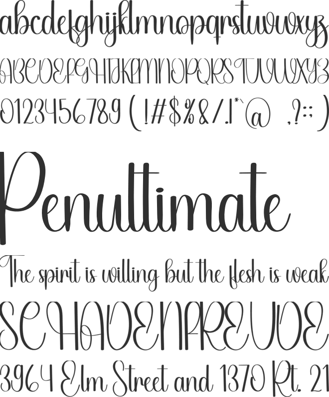 Bookline font preview