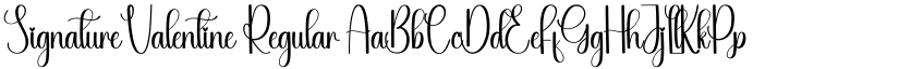 Signature Valentine Regular font