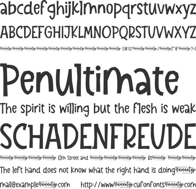 Sparkle Teals Personal Use font preview