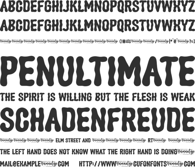 Louvey Brown Personal Use font preview