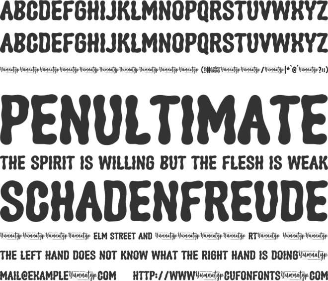 Louvey Brown Personal Use font preview