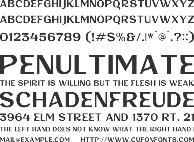 Belriner font preview