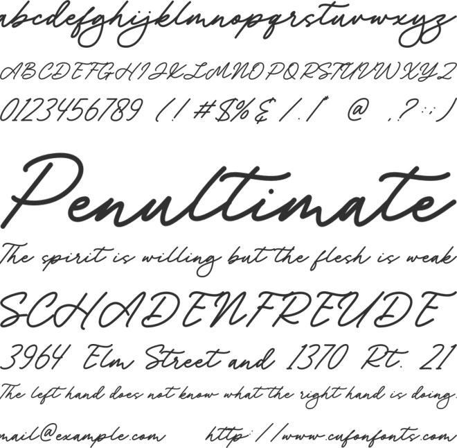 Antyna font preview