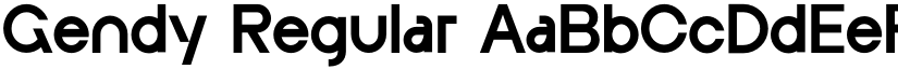 Gendy Regular font
