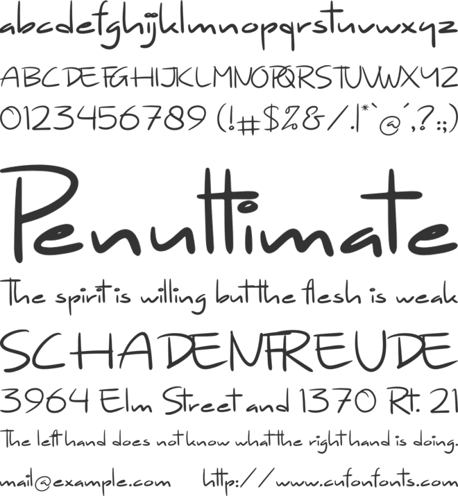 Youneri font preview