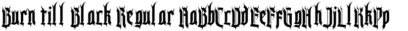 Burn till Black Regular font
